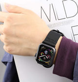 Apple Watch 42mm | Apple Watch (42/44/SE/45/46/49mm) - Nato Military Nylon Rem - Black Onyx - DELUXECOVERS.DK