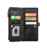 iPhone 12 Pro | iPhone 12 Pro - CaseMe™ Multifunktionel Læder Etui / Pung - Sort - DELUXECOVERS.DK