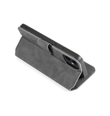 iPhone 12 | iPhone 12 - DG.MING™ Classical Læder Etui / Taske M. Pung - Grå - DELUXECOVERS.DK