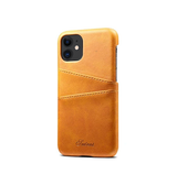 iPhone 11 | iPhone 11 - NX Design™ Læder Cover M. Kortholder - Lysebrun - DELUXECOVERS.DK