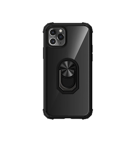 iPhone 11 Pro Max | iPhone 11 Pro Max - Cover M. Ring & Magnetisk Kickstand - Sort - DELUXECOVERS.DK