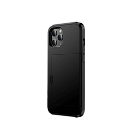 iPhone 12 Pro Max | iPhone 12 Pro Max - Deluxe™ Håndværker Cover M. Kortholder - Sort - DELUXECOVERS.DK