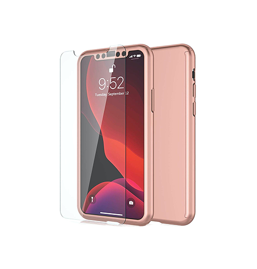 iPhone 11 Pro | iPhone 11 Pro - Deux™ 360° Fuld Cover M. Beskyttelsesglas - Rose - DELUXECOVERS.DK
