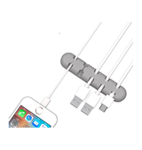 Kabel Beskytter | ORICO™ | Skrivebord Silikone Kabel holder til 5 stk - Grå - DELUXECOVERS.DK