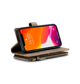 iPhone 12 | iPhone 12 - CaseMe™ Multifunktionel Læder Etui / Pung - Brun - DELUXECOVERS.DK