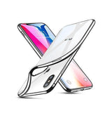 iPhone X / XS | iPhone X/Xs - Deluxe™ Frame Silikone Cover - Sølv - DELUXECOVERS.DK