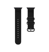 Apple Watch 42mm | Apple Watch (42/44/SE/45/46/49mm) - Nato Military Nylon Rem - Black Onyx - DELUXECOVERS.DK