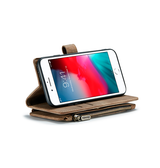 iPhone 7 / 8 / SE (2020/2022) | iPhone 7/8/SE(2020/2022) - CaseMe™ Multifunktionel Læder Etui / Pung - Brun - DELUXECOVERS.DK