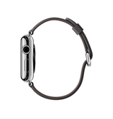 Apple Watch 42mm | Apple Watch (42/44/SE/45mm & Ultra) - Deluxe™ Classic Ægte Læder Rem - Stone - DELUXECOVERS.DK
