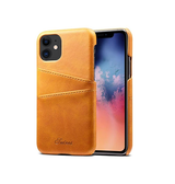 iPhone 11 | iPhone 11 - NX Design™ Læder Cover M. Kortholder - Lysebrun - DELUXECOVERS.DK