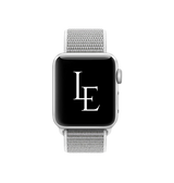 Apple Watch 38mm | Apple Watch (38/40/SE/41mm) - L'Empiri™ Nylon Velcro Rem - Sølv - DELUXECOVERS.DK
