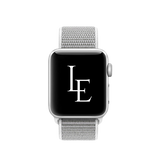 Apple Watch 42mm | Apple Watch (42/44/SE/45/46/49mm) - L'Empiri™ Nylon Velcro Rem - Sølv - DELUXECOVERS.DK