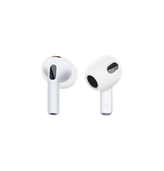 Airpods 3 | AirPods 3 | Silikone Cover til Ear Tip / Bedre Greb - Hvid - DELUXECOVERS.DK