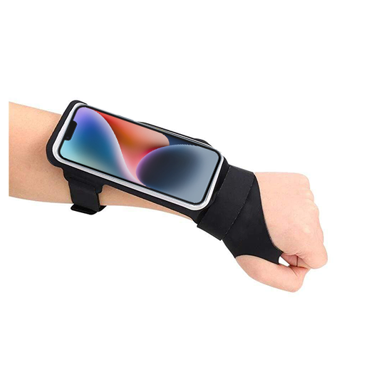 iPhone Løbeudstyr | iPhone 14 Pro - NX Løbearmbånd Holder til Håndleddet - Sort - DELUXECOVERS.DK