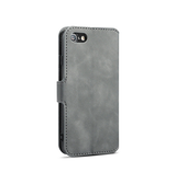 iPhone 7 / 8 / SE (2020/2022) | iPhone 7/8/SE(2020/2022) - DG.MING™ Classical Læder Etui / Taske M. Pung - Grå - DELUXECOVERS.DK