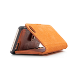 iPhone 7 / 8 / SE (2020/2022) | iPhone 7/8/SE(2020/2022) - DG.MING™ Vintage 2-In-1 Læder Etui M. Cover - Brun - DELUXECOVERS.DK