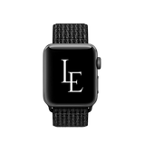 Apple Watch 38mm | Apple Watch (38/40/SE/41/42mm) - L'Empiri™ Nylon Velcro Rem - Sort - DELUXECOVERS.DK