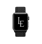 Apple Watch 38mm | Apple Watch (38/40/SE/41mm) - L'Empiri™ Nylon Velcro Rem - Sort - DELUXECOVERS.DK