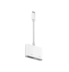 Adapter | Lightning til HDMI Adapter - 1080P - 12cm - Hvid - DELUXECOVERS.DK