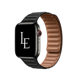 Apple Watch 38mm | Apple Watch (38/40/SE/41mm) - L'Empiri™ Magnetisk Læder Rem - Sort - DELUXECOVERS.DK
