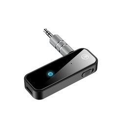 Bluetooth Modtager | LUX™ | Bluetooth 5.0 Adapter Aux 3.5mm til Bil / Hifi - Sort - DELUXECOVERS.DK