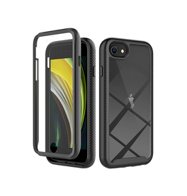 iPhone 7 / 8 / SE (2020/2022) | iPhone 7/8/SE(2020/2022) - DELUXE™ Armor Safe Grip FULL COVER - Sort - DELUXECOVERS.DK