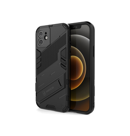 iPhone 12 Mini | iPhone 12 Mini - Eagle™ PRZ Stødsikkert Cover M. Kickstand - Sort - DELUXECOVERS.DK