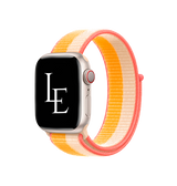 Apple Watch 38mm | Apple Watch (38/40/SE/41/42mm) - L'Empiri™ Sport+ Nylon Velcro Rem - Gul/Beige - DELUXECOVERS.DK