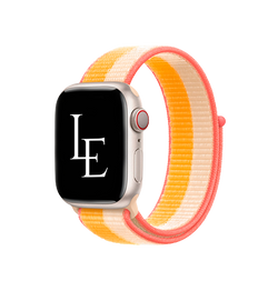 Apple Watch 38mm | Apple Watch (38/40/SE/41mm) - L'Empiri™ Sport+ Nylon Velcro Rem - Gul/Beige - DELUXECOVERS.DK