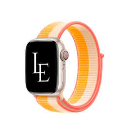 Apple Watch 38mm | Apple Watch (38/40/SE/41/42mm) - L'Empiri™ Sport+ Nylon Velcro Rem - Gul/Beige - DELUXECOVERS.DK