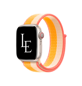 Apple Watch 38mm | Apple Watch (38/40/SE/41mm) - L'Empiri™ Sport+ Nylon Velcro Rem - Gul/Beige - DELUXECOVERS.DK