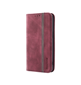 iPhone 13 Pro | iPhone 13 Pro - CaseMe™ Vintage Læder Etui / Pung - Bordeaux Rød - DELUXECOVERS.DK
