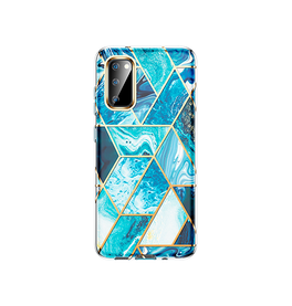 Samsung Galaxy S20+ | Samsung S20+(Plus) - UNIQ™ Marble Silikone Cover - Koboltblå - DELUXECOVERS.DK