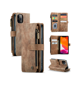 iPhone 11 Pro | iPhone 11 Pro - CaseMe™ Multifunktionel Læder Etui / Pung - Brun - DELUXECOVERS.DK