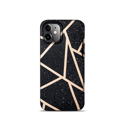 iPhone 12 Mini | iPhone 12 Mini - DELUXE™ Marble  Silikone Cover - Black Stone - DELUXECOVERS.DK