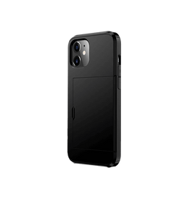 iPhone 12 | iPhone 12 - Deluxe™ Håndværker Cover M. Kortholder - Sort - DELUXECOVERS.DK