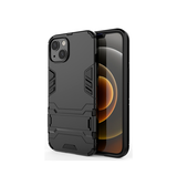 iPhone 13 | iPhone 13 - Eagle™ PRZ Stødsikkert Cover M. Kickstand - Sort - DELUXECOVERS.DK