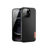 iPhone 13 Pro | iPhone 13 Pro - DUX DUCIS® Luxe Cover - Tekstil Design - Sort - DELUXECOVERS.DK