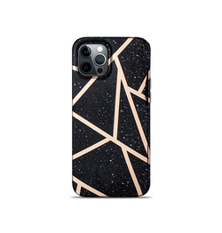 iPhone 12 Pro Max | iPhone 12 Pro Max - DELUXE™ Marble  Silikone Cover - Black Stone - DELUXECOVERS.DK