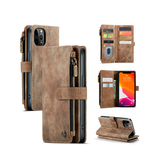 iPhone 11 Pro Max | iPhone 11 Pro Max - CaseMe™ Multifunktionel Læder Etui / Pung - Brun - DELUXECOVERS.DK