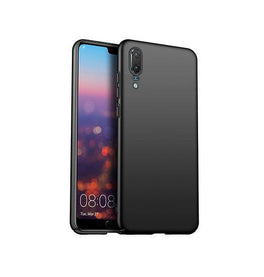 Huawei P20 | Huawei P20 - Novo Frosted Matte Slim Silikone Cover - Sort - DELUXECOVERS.DK