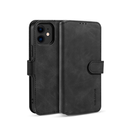 iPhone 11 | iPhone 11 - DG.MING™ Classical Læder Etui / Taske M. Pung - Sort - DELUXECOVERS.DK