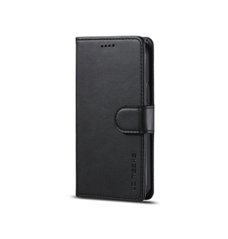 iPhone X / XS | iPhone X/XS - LC.IMEEKE™ Læder Cover M. Kortholder - Sort - DELUXECOVERS.DK