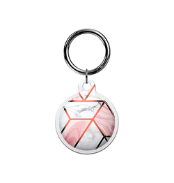 Airtag | AirTag | UNIQ™ Marble Silikone Keychain / Nøglering - Rose Pearl - DELUXECOVERS.DK