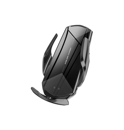 Mobilholder til bil | SENSE™ Intelligent | Trådløs Biloplader Fast Charger - 15W - Sort - DELUXECOVERS.DK