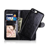 iPhone 7/8 Plus | iPhone 7/8 Plus - Vintage 2-In-1 Læder Etui M. Aftageligt Cover - Sort/Grå - DELUXECOVERS.DK