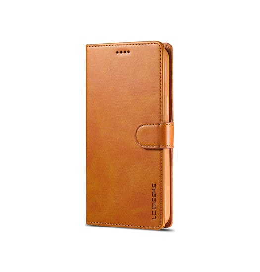 iPhone 14 Pro | iPhone 14 Pro - LC.IMEEKE™ Læder Cover M. Kortholder - Lysebrun - DELUXECOVERS.DK