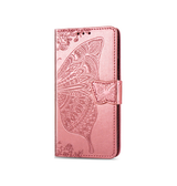 iPhone 7 / 8 / SE (2020/2022) | iPhone 7/8/SE(2020/2022) - BUTTERFLY™ Læder Etui / Taske M. Pung - Rose - DELUXECOVERS.DK