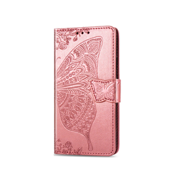 iPhone 7 / 8 | iPhone 7/8/SE(2020/2022) - BUTTERFLY™ Læder Etui / Taske M. Pung - Rose - DELUXECOVERS.DK