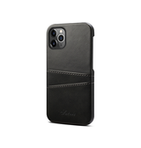 iPhone 12 Pro Max | iPhone 12 Pro Max - NX Design Læder Cover M. Kortholder - Sort - DELUXECOVERS.DK